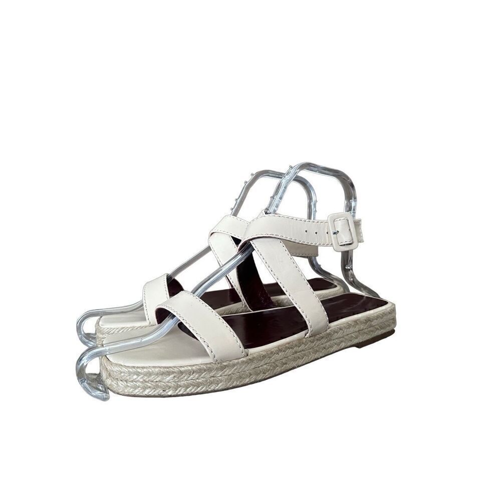 Staud Lara Cream Espadrilles Size 40 US 10